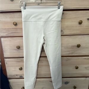 Athleta Cream High-Waisted Leggings